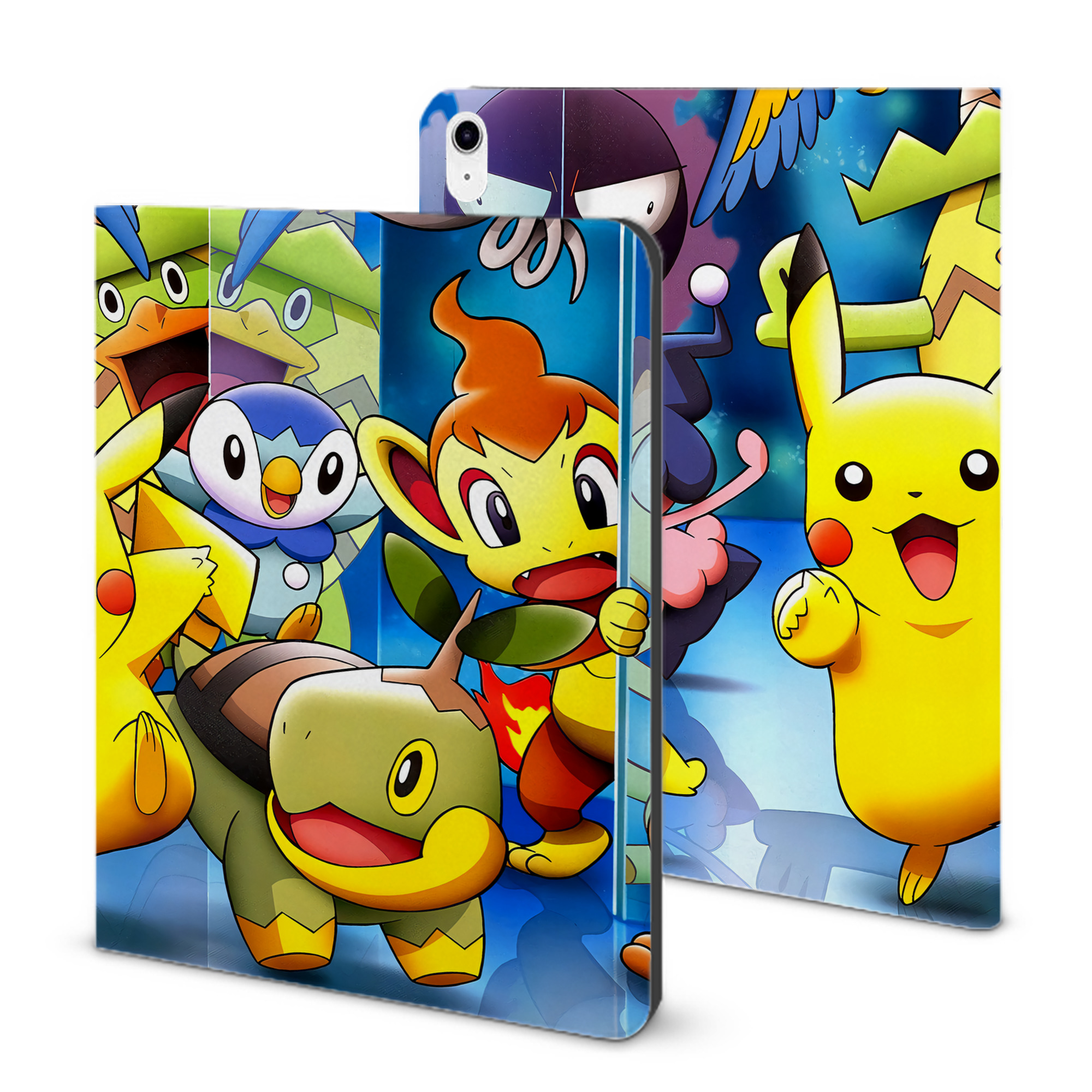 （画像用） ポケットモンスター Pokémon IPad ケース ブック型 PUレザー TPU 耐衝撃 軽量 薄型 ペン収納なし 全面保護 IPad 各モデル対応